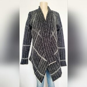 Sparrow Anthropologie Women's 100%Lamb Wool Cardigan Open Front Asym. S/M